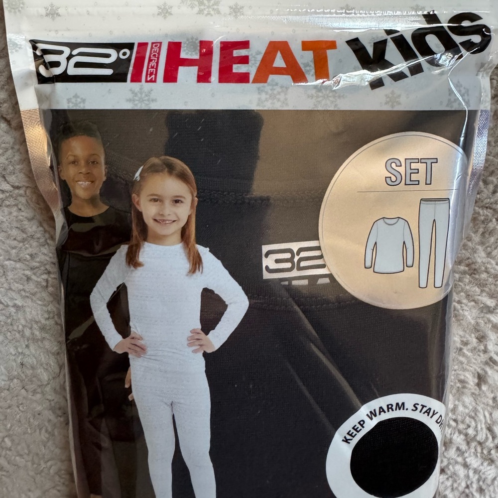 32 Degrees Kids Base Layer in Black, XL